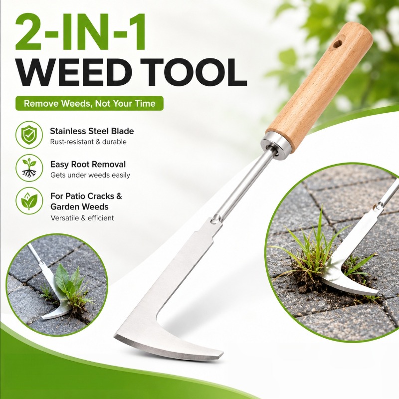 Gardening Tools Used For Weeding - ステンレス鋼の隙間除草ツール L字型多目的ガーデンハンドツール 庭、テラス、通路の雑草除去に使用されます