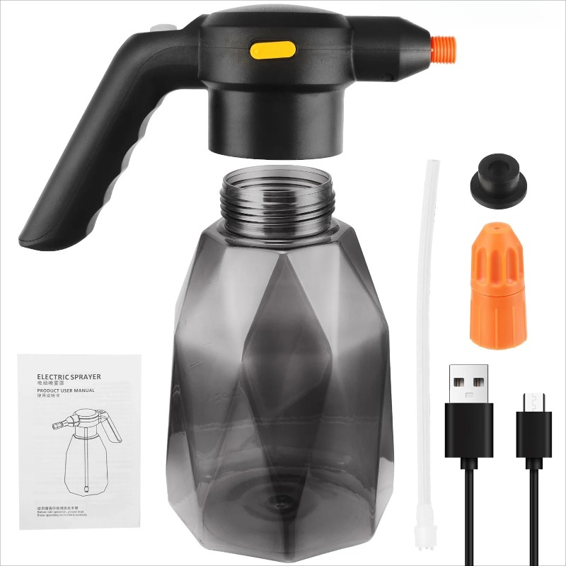 Gardening Tools Watering Can - 2L充電式電動ハンドヘルドスプリンクラー、噴霧式じょうろ、庭の植物用ウォータースプレーヤー