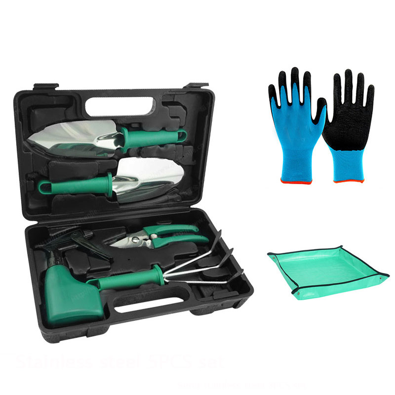 Gardening Tools Kit - 園芸工具セット ステンレス製 ヘビーデューティー キャリーケース付き 室内/屋外兼用 ガーデンツールキット