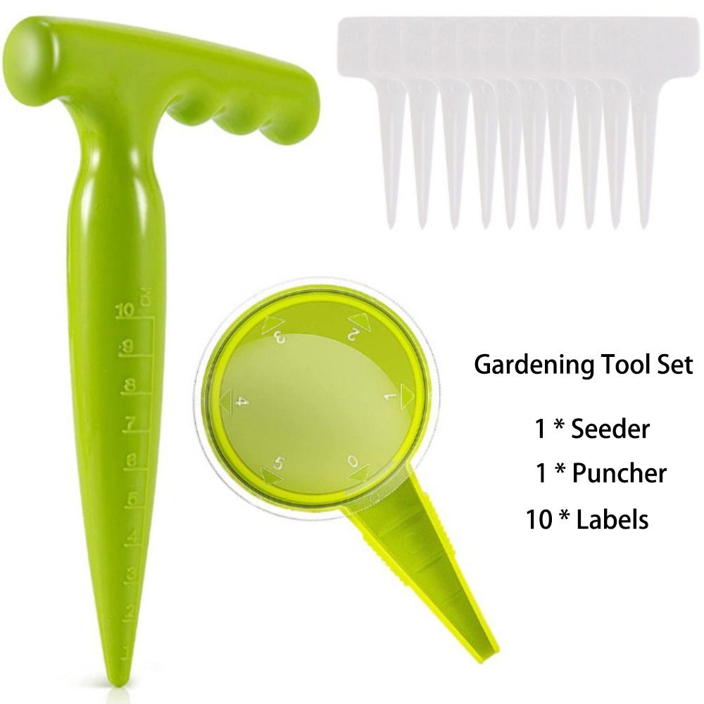 Gardening Tools Hand - 新しいプラスチック製園芸ツール、調整可能な手動式植栽機、播種機、ガーデンマーカー、ラベルスタンド