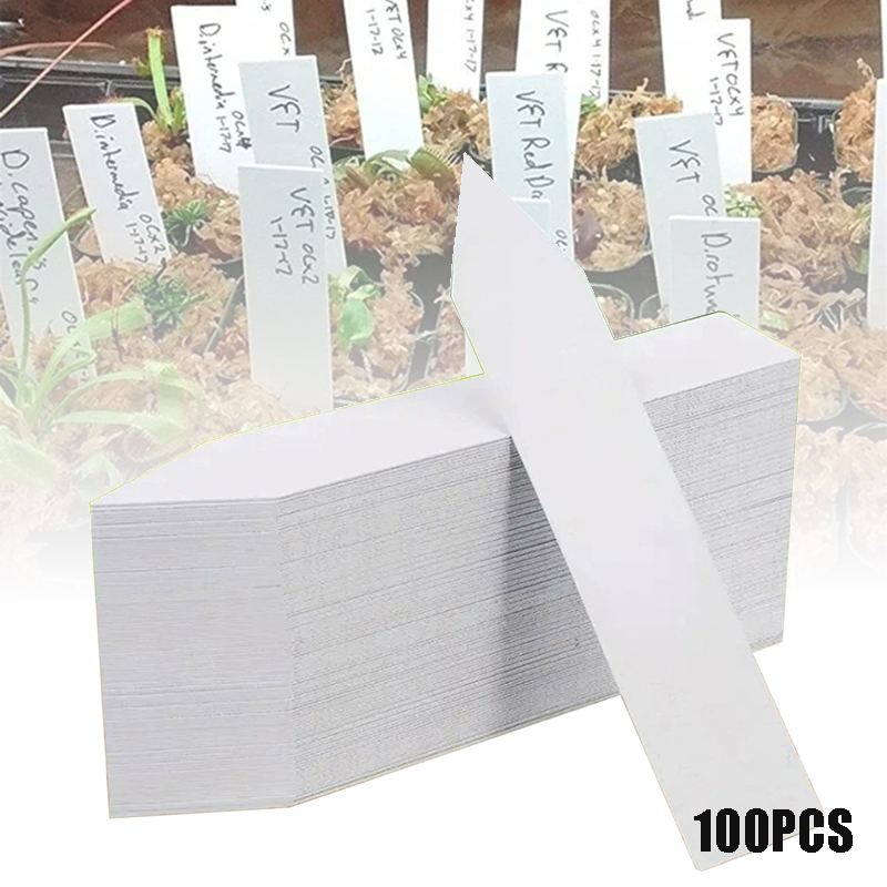 Plant Label Tags - 100 個庭の植物ラベル植物アクセサリー植木鉢植物タグ保育園マーカーラベルトレイマーク DIY ツール