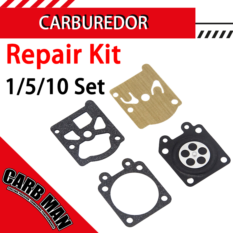 Gardening Tools Kit - 4500、5200、5800、MP16、45CC、52CC、58CCの2ストロークガソリンエンジン用チェーンソーのキャブレター用ダイヤフラム修理キット。ガーデニングツール用。