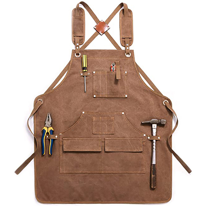 厚手のキャンバス製エプロン、カスタムロゴ入り、木工、電気技師 - Gardening Tools Logo のレビューと価格