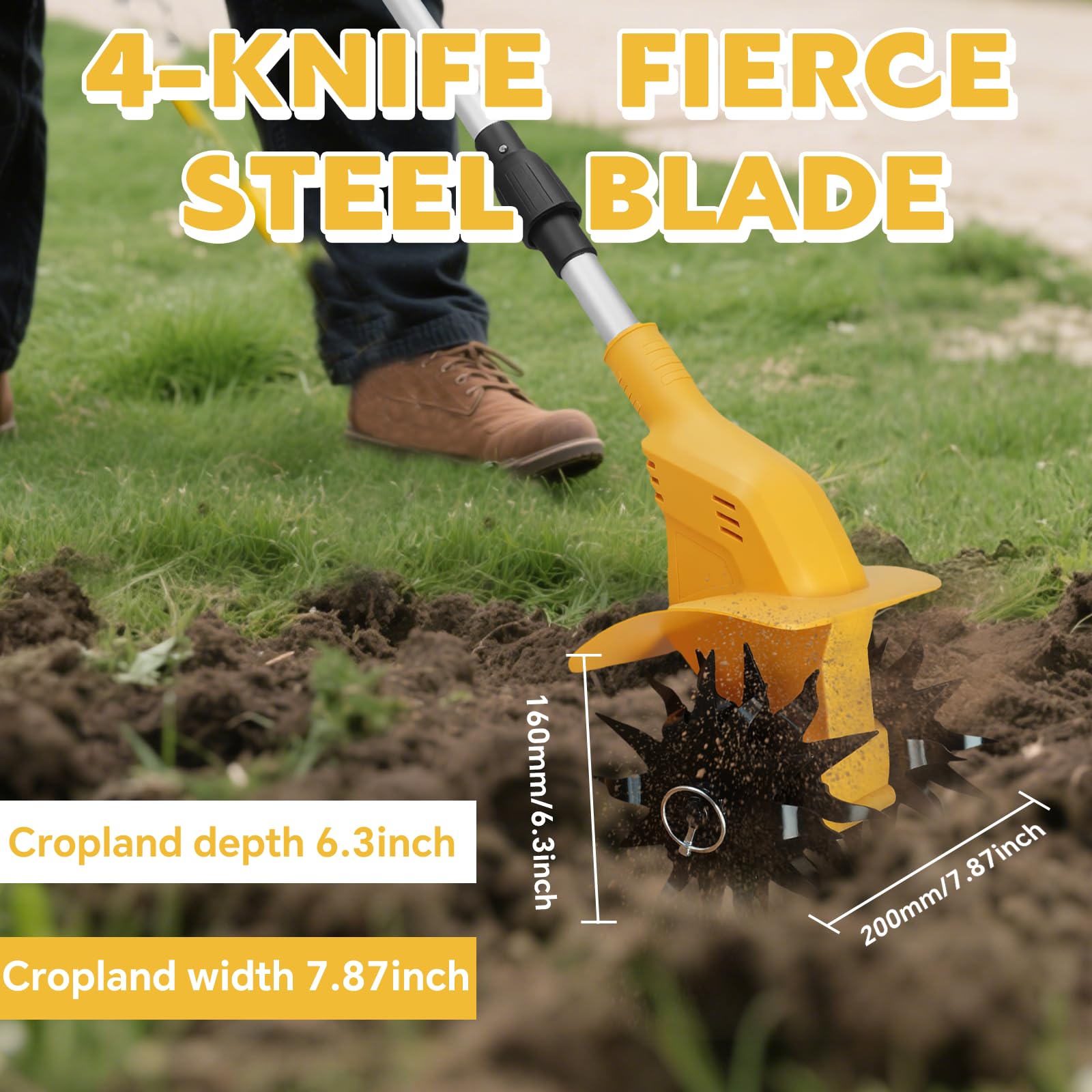 330RPM ブラシレスコードレス耕運機、ガーデン芝生土壌耕 - Gardening Tools Rake のレビューと価格
