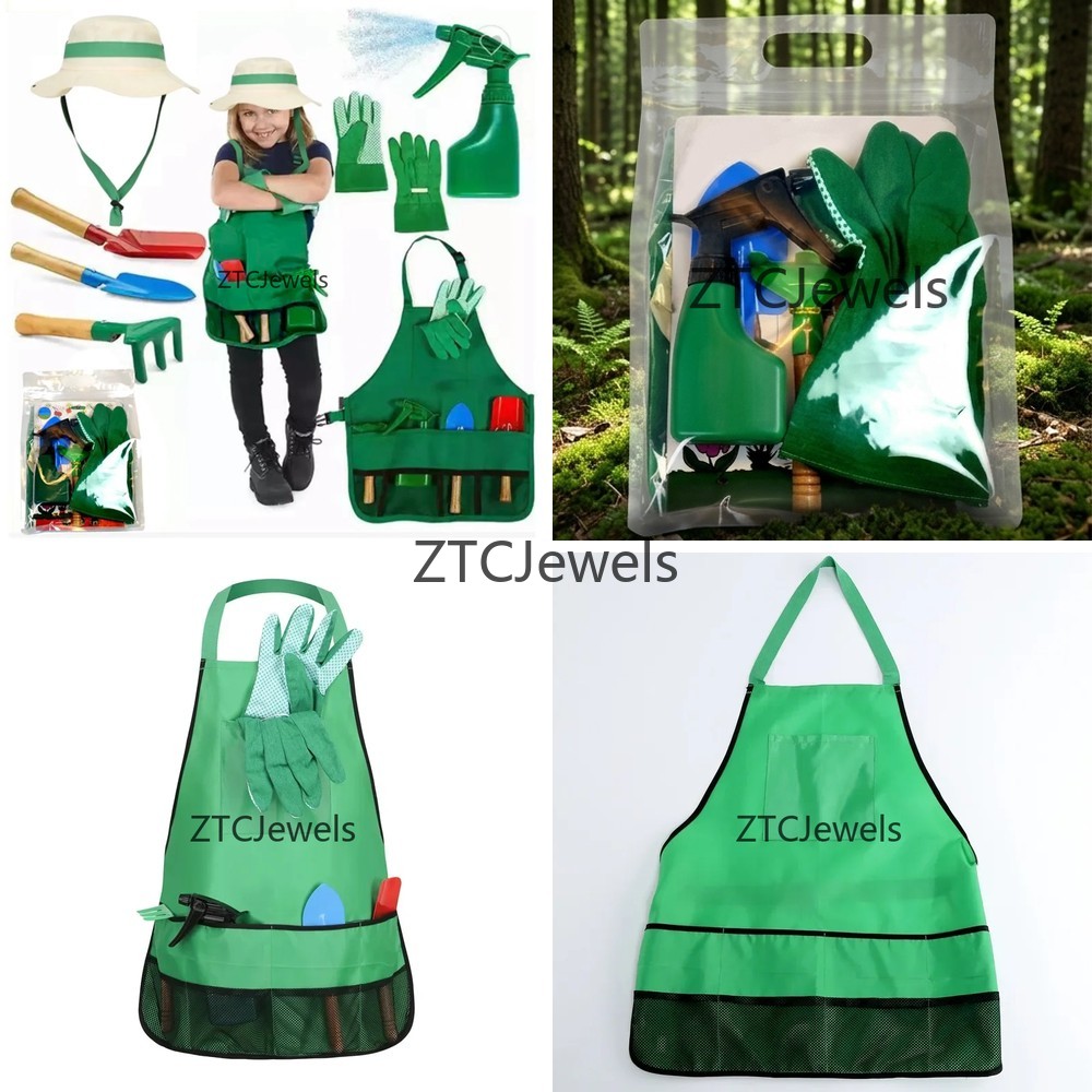 キッズガーデンエプロンツールセット 手袋付き 女の子用コスプ - Gardening Tools Girls のレビューと価格