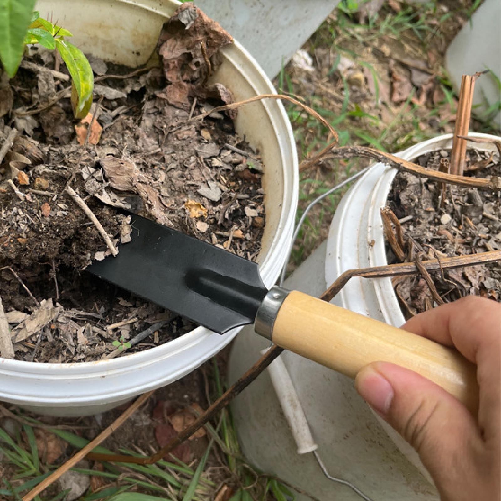 小型ガーデンスパデ掘削ツール木製ハンドル多機能ガーデニングツ - Gardening Tools Hand のレビューと価格