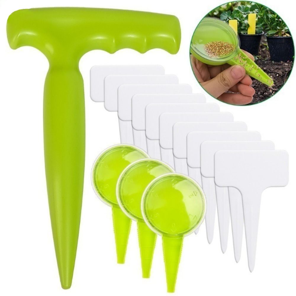 新しいプラスチック製園芸ツール、調整可能な手動式植栽機、播種 - Gardening Tools Hand のレビューと価格