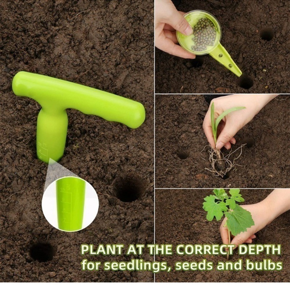 新しいプラスチック製園芸ツール、調整可能な手動式植栽機、播種 - Gardening Tools Hand のレビューと価格