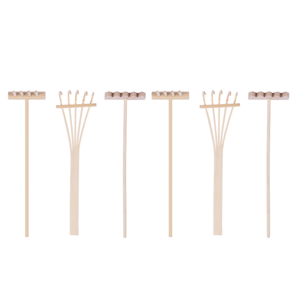 6個入りの禅風砂遊び用レーキセット。ガーデニングツール、卓上 - Gardening Tools Rake のレビューと価格