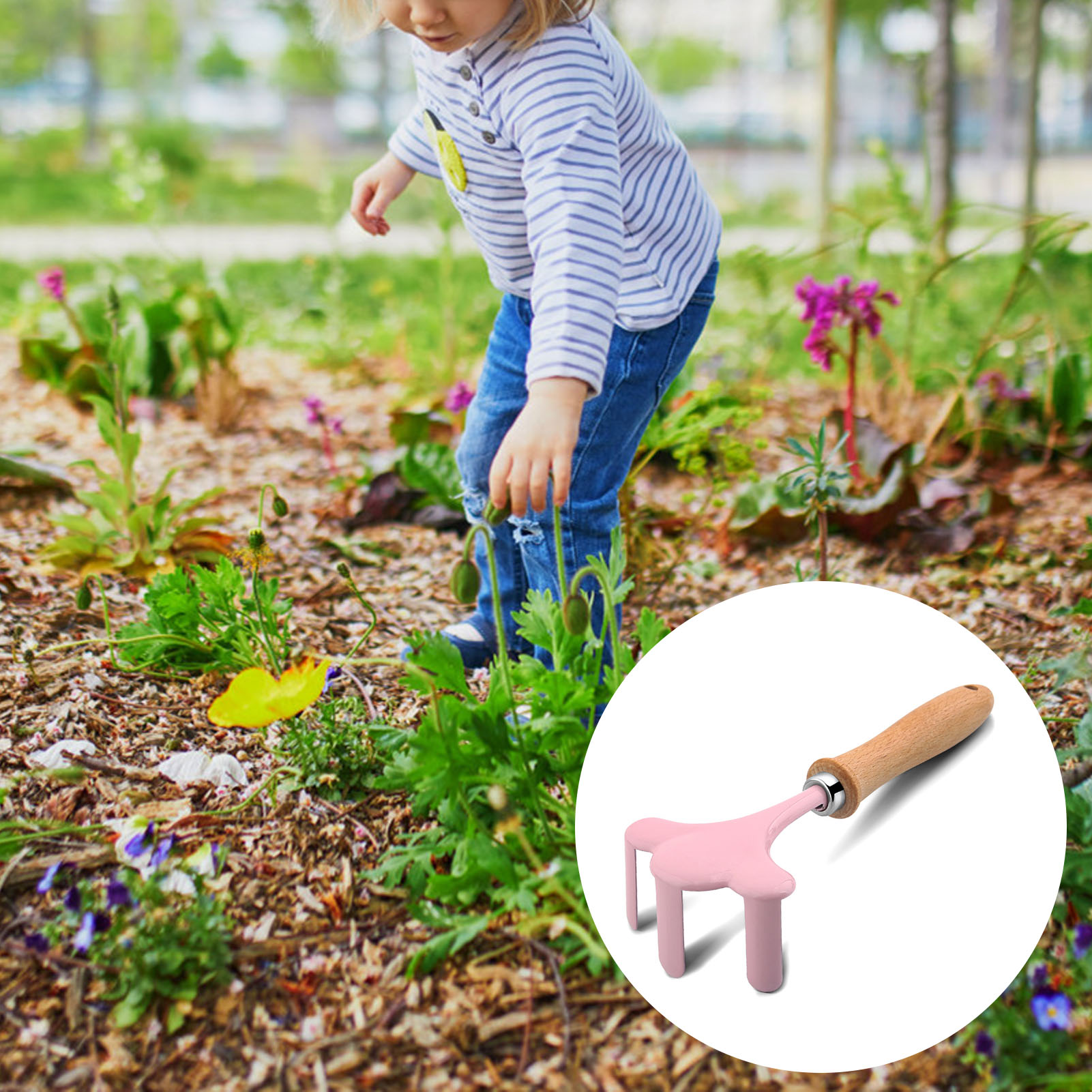 子供のためのカラフルな安全ツールセット,小さな庭のツール,木 - Gardening Tools Girls のレビューと価格