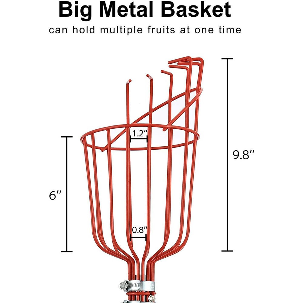260cmフルーツピッカー、深さ調整可能なバスケット、便利な - Gardening Tools Hand のレビューと価格