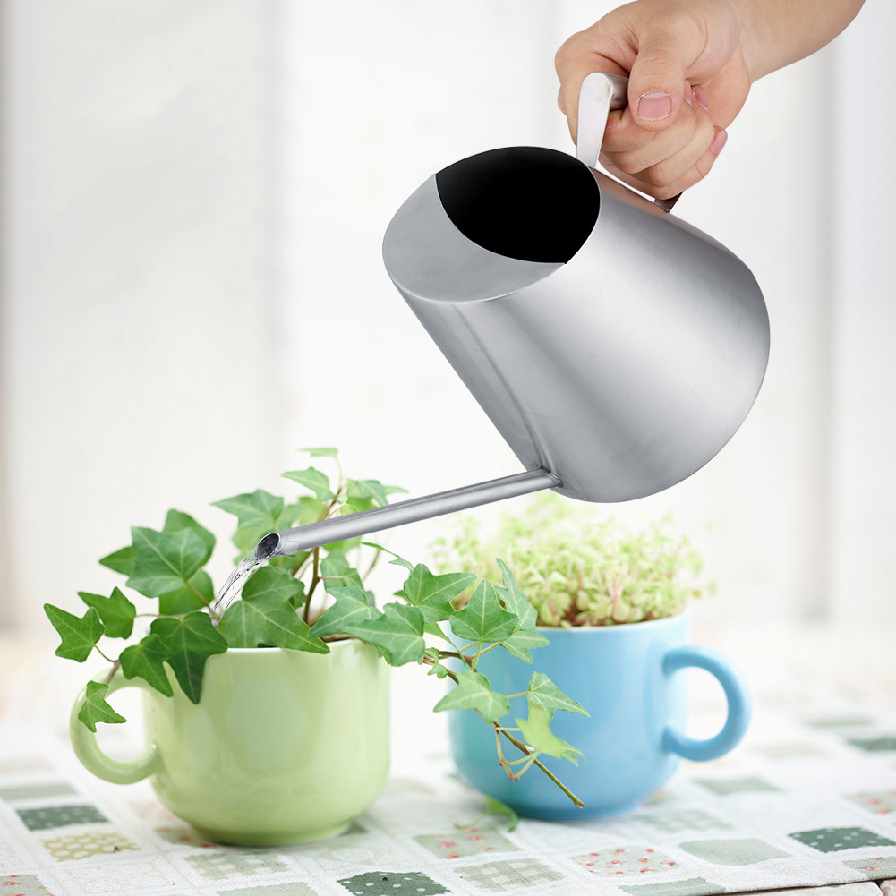 1.5L ステンレス鋼じょうろ花屋外じょうろロング注ぎ口庭水 - Gardening Tools Watering Can のレビューと価格